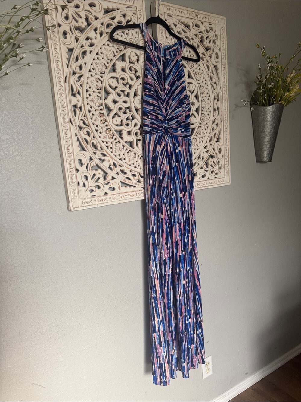 Eliza J Blue and Pink Abstract Maxi Dress - Picture 8 of 14